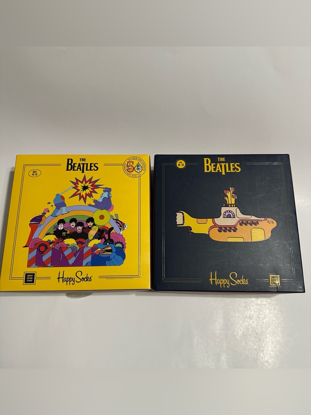 Happy Socks The Beatles Yellow Submarine 50th Anniversary 2 Gift Sets 6 Pair